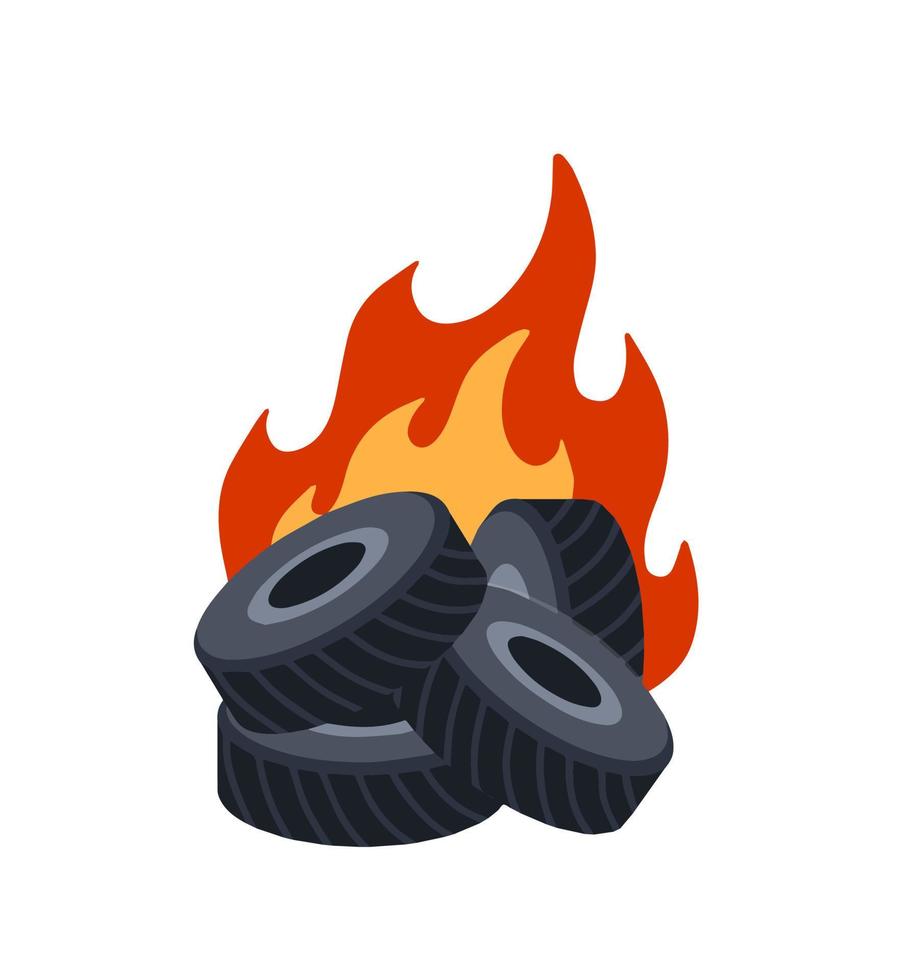 Burning tire. The old wheel. The problem of urban garbage and ecology. Fire and garbage. Flat cartoon isolated on white. 19886342 Vector Art at Vecteezy Burning tire. The old wheel. The problem of urban garbage and ecology. Fire and garbage. Flat cartoon isolated on white. 19886342 Vector Art at Vecteezy