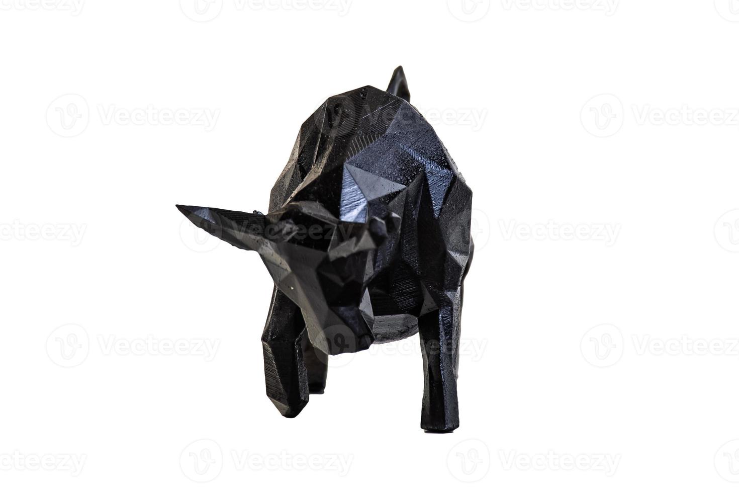 black bull on white background photo