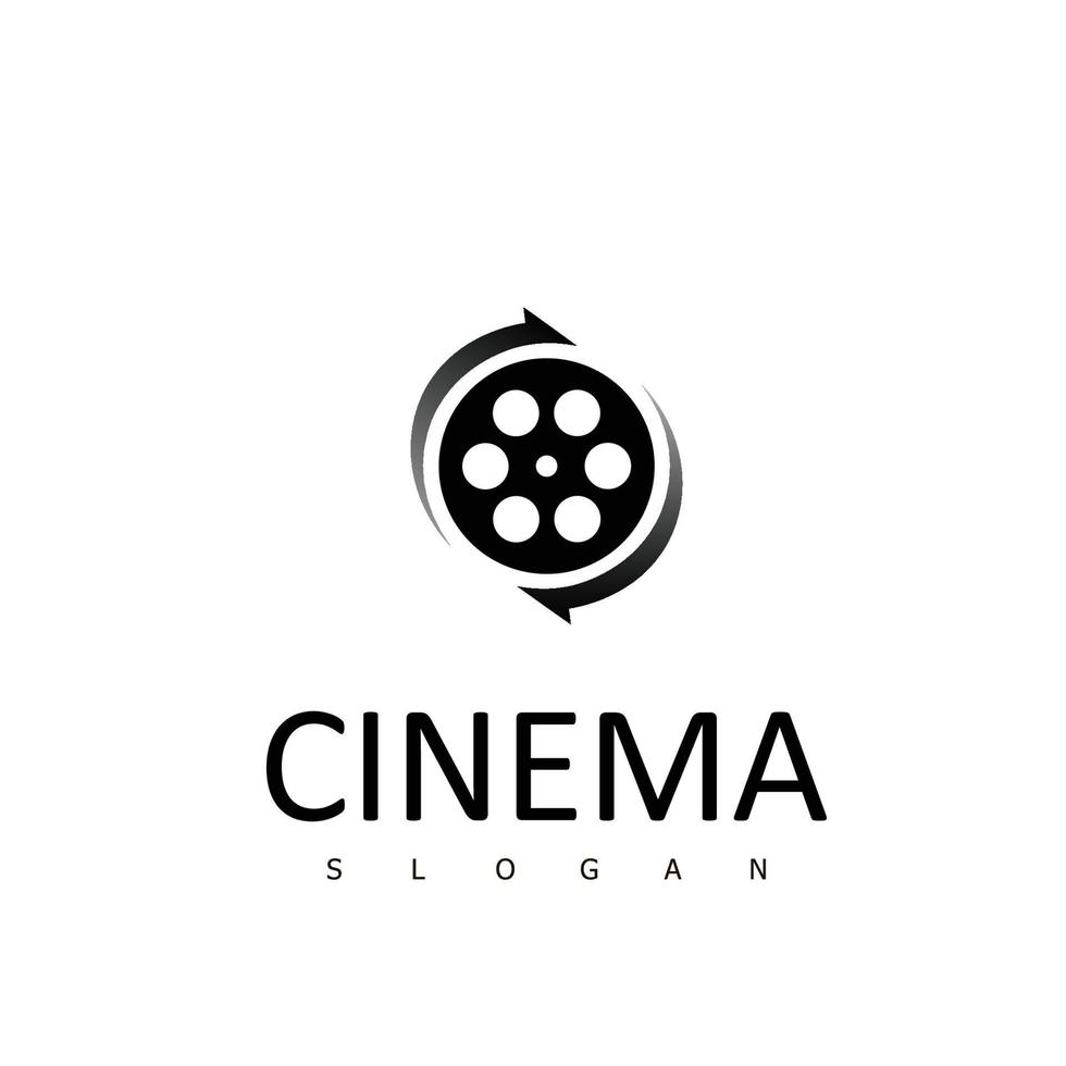 plantilla de vector de logotipo de cine abstracto aislado sobre fondo blanco