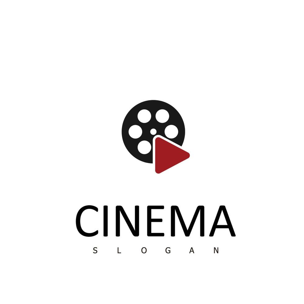 plantilla de vector de logotipo de cine abstracto aislado sobre fondo blanco