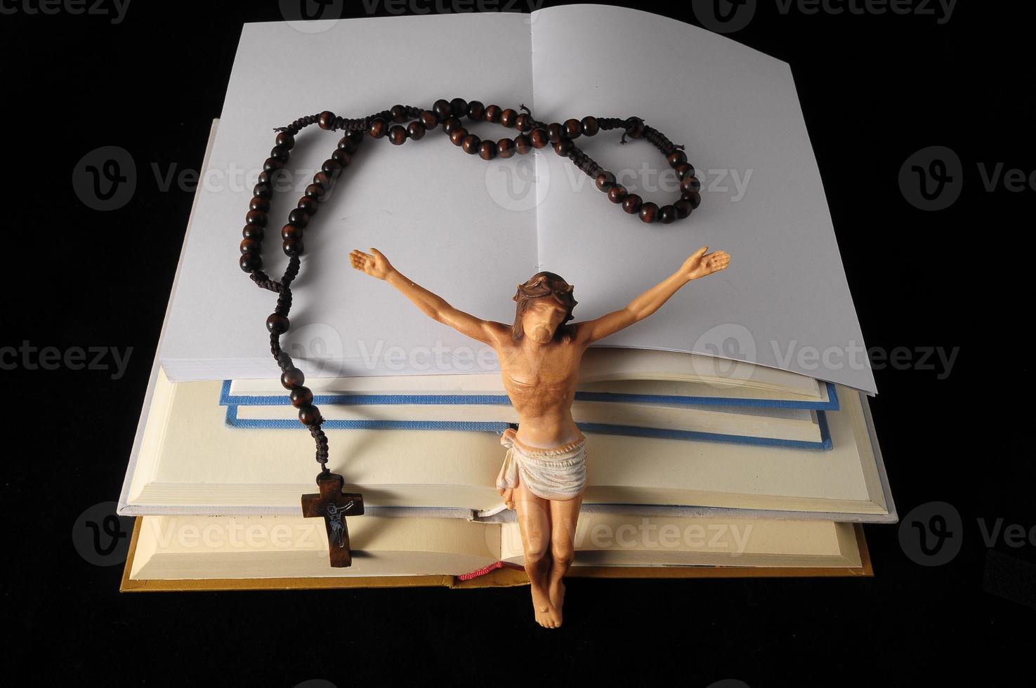 Rosary and Jesus photo