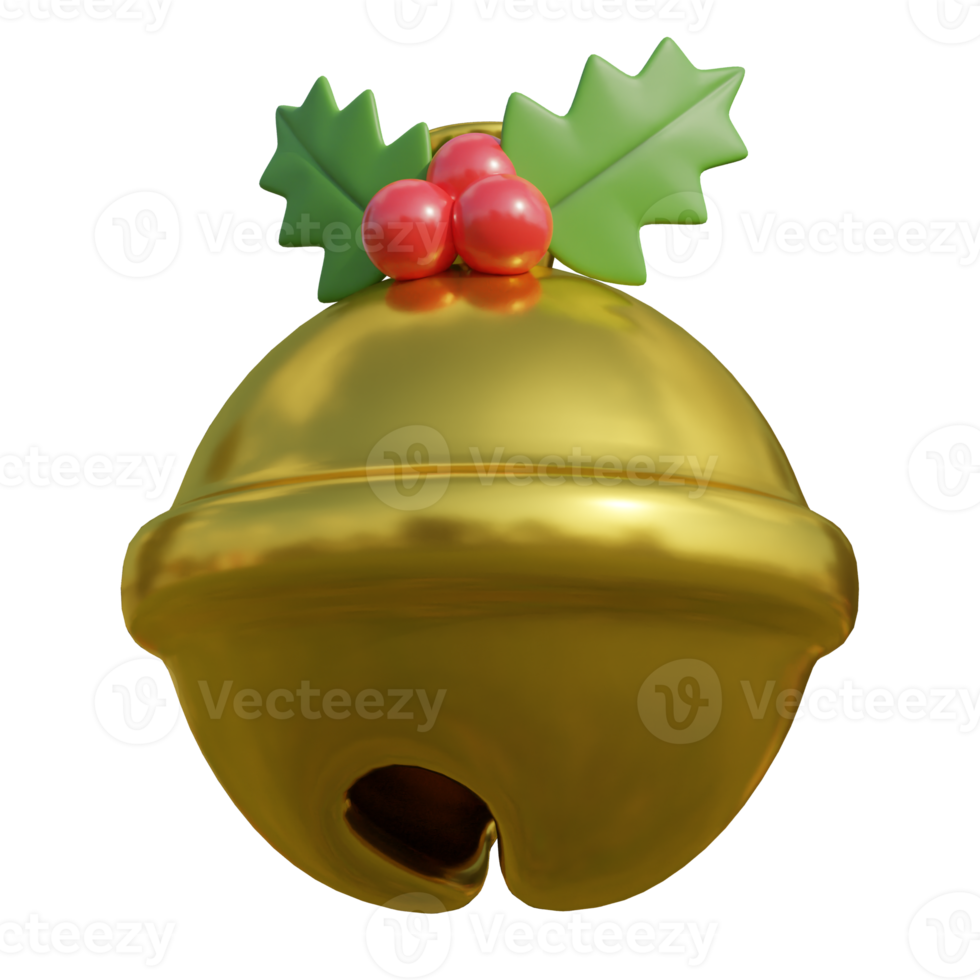 Christmas bells on transparent background png