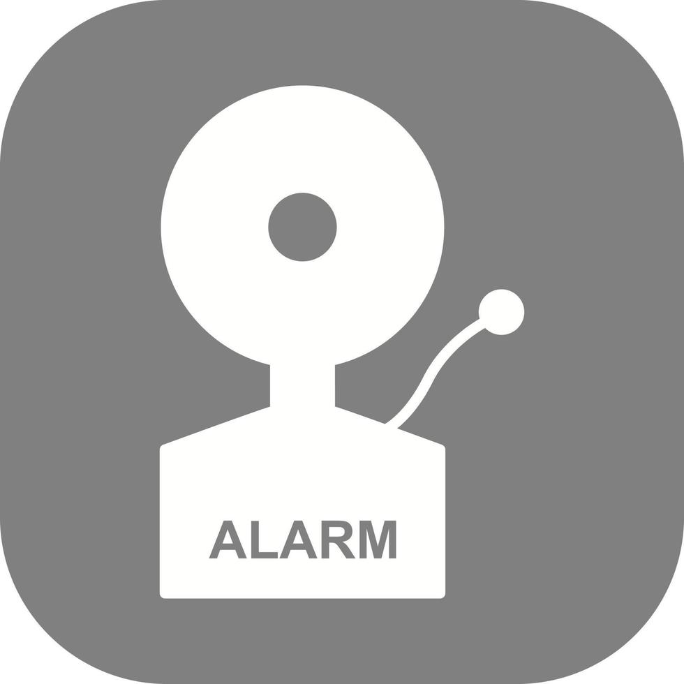 alarmas glifo icono vector