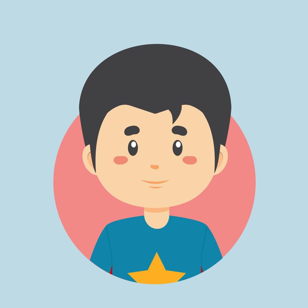 avatar de un superhéroe personaje vector