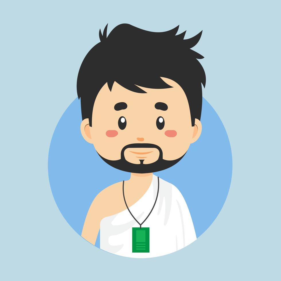 avatar de un musulmán personaje vector