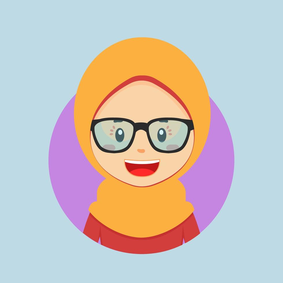 Avatar of a Muslim Character vector