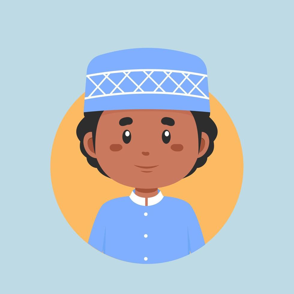 avatar de un musulmán personaje vector
