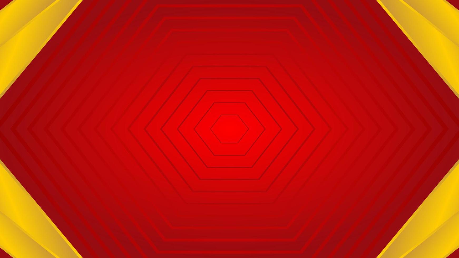 Modern red background with hexagonal pattern vector