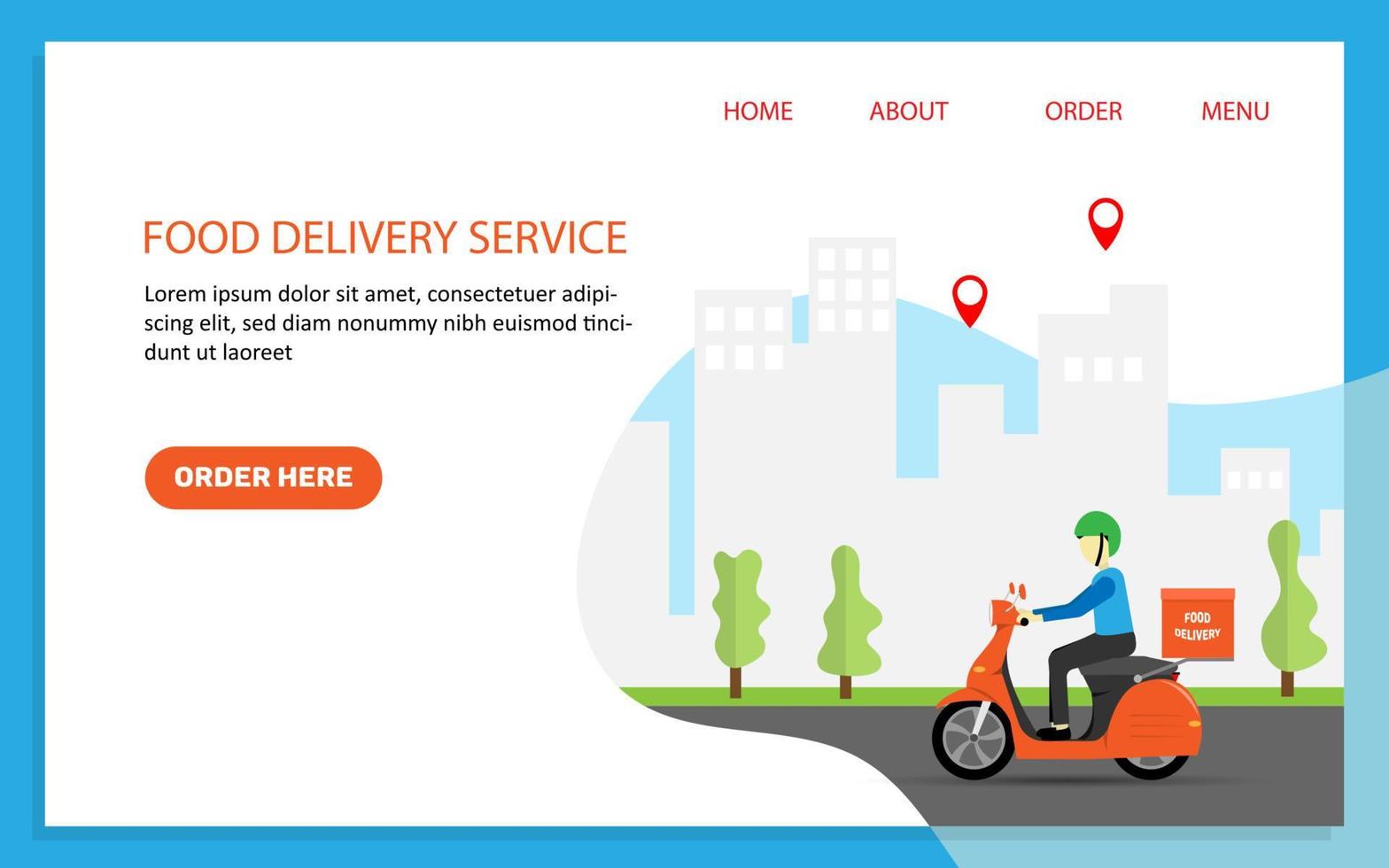 Food Delivery Scooter Vector Art, Icons, and Graphics for Free Download