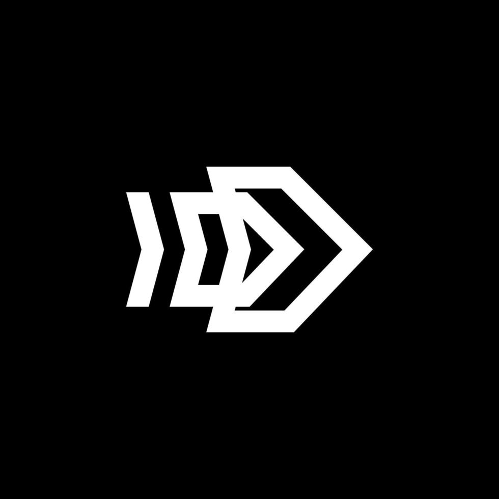 elementos de plantilla de diseño de icono de logotipo de letra d vector