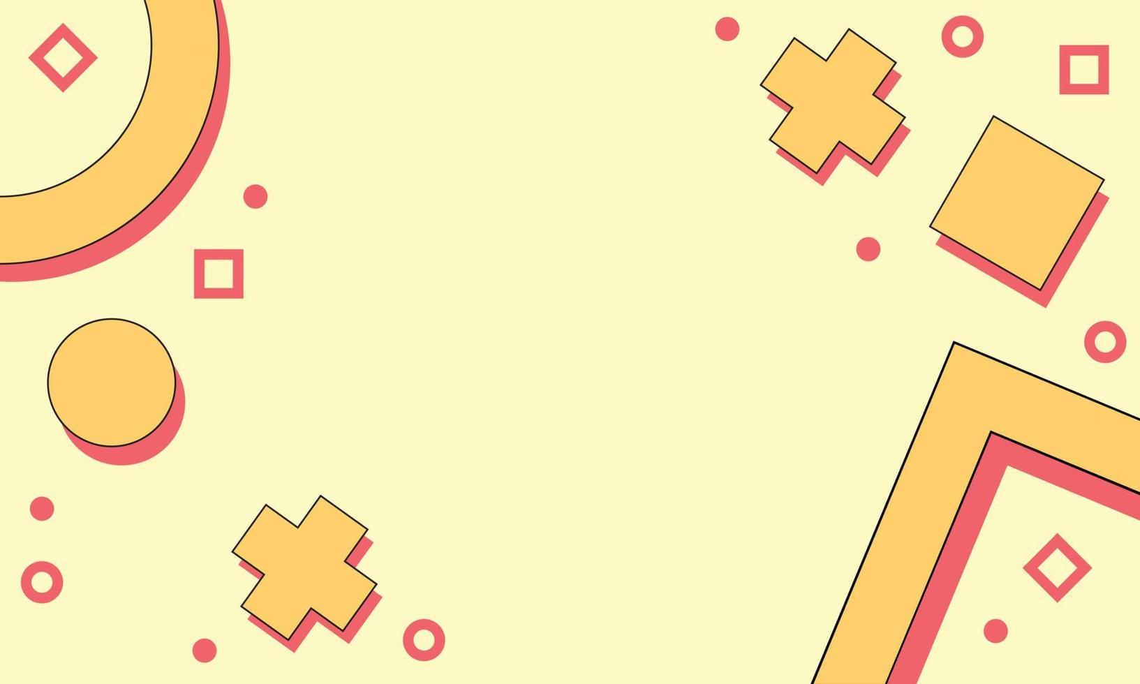 Memphis Geometric 90s Style Background vector