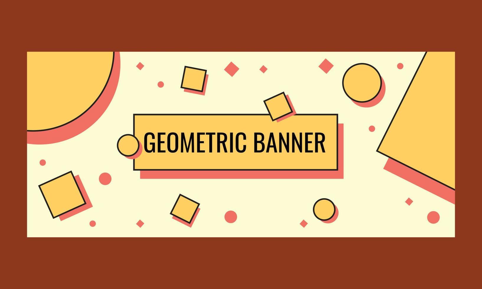 Memphis Geometric Banner Design vector