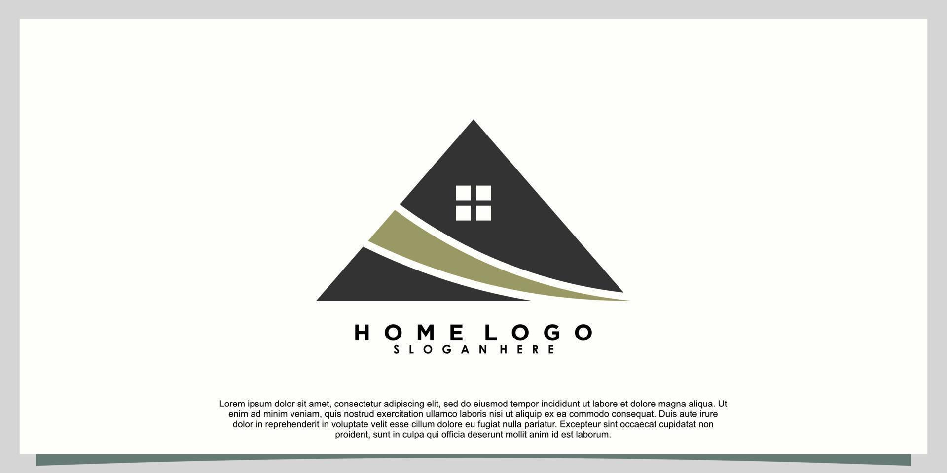 hogar logo diseño con moderno concepto vector