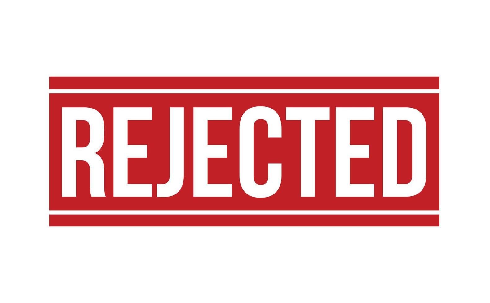 Rejected Rubber Stamp. Red Rejected Rubber Grunge Stamp Seal Vector Illustration - Vector
