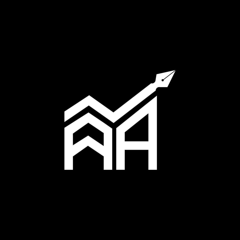 diseño creativo del logotipo de la letra aa con gráfico vectorial, logotipo aa simple y moderno. vector