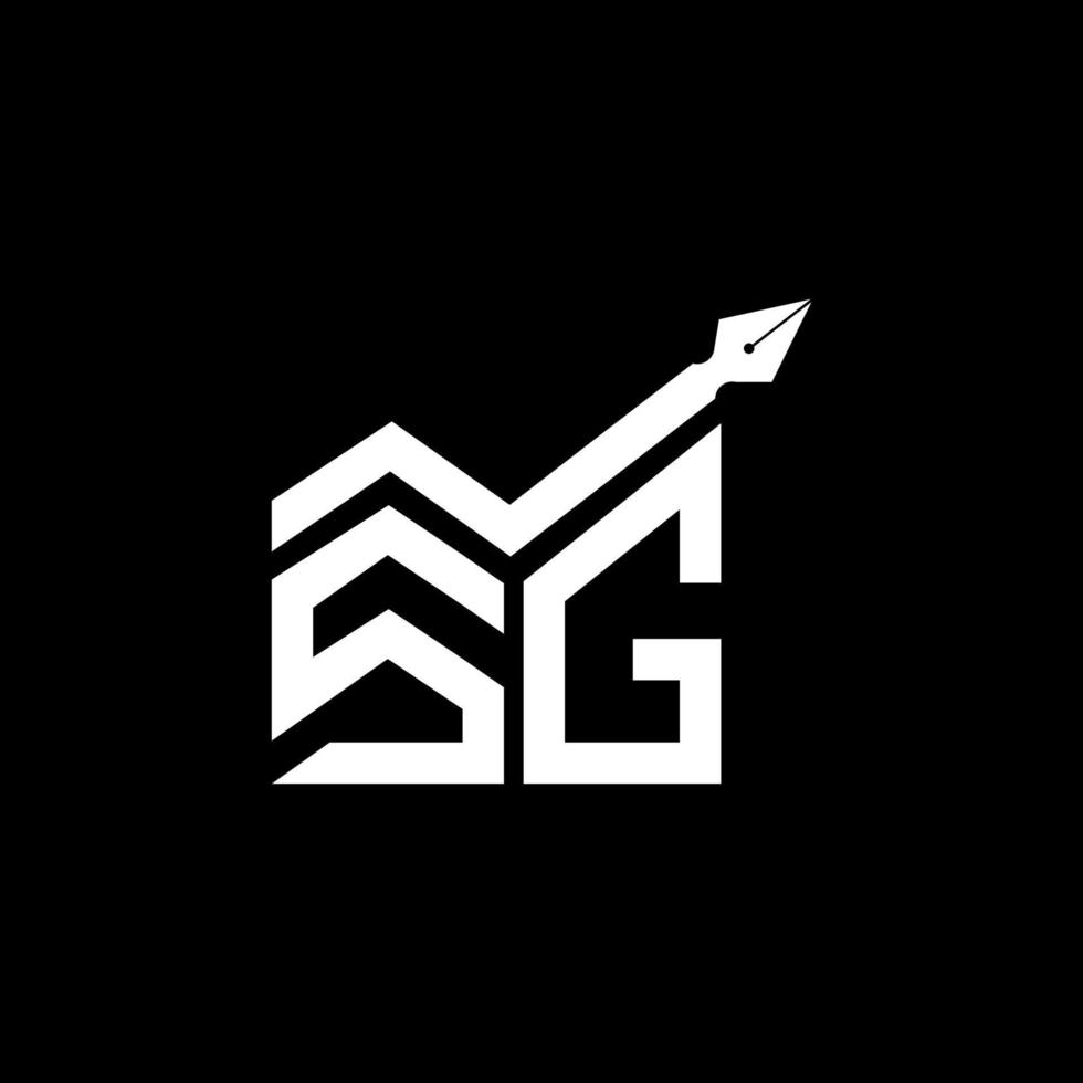 Diseño creativo del logotipo de la letra sg con gráfico vectorial, logotipo simple y moderno sg. vector