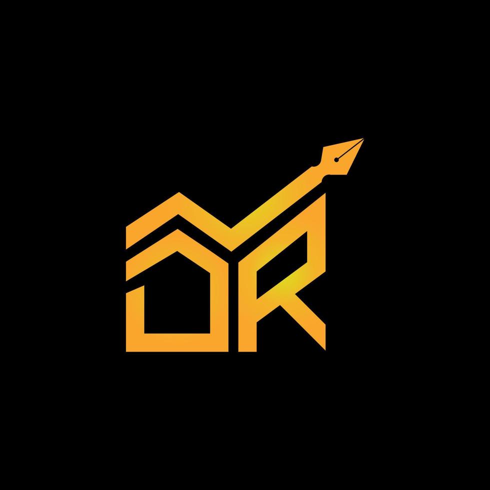 DR letter logo creative design with vector graphic, DR simple and modern logo.