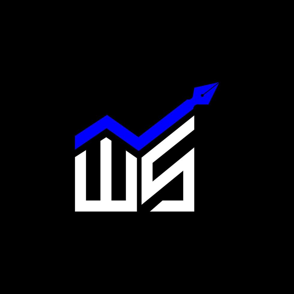 WS letter logo creative design with vector graphic, WS simple and modern logo.