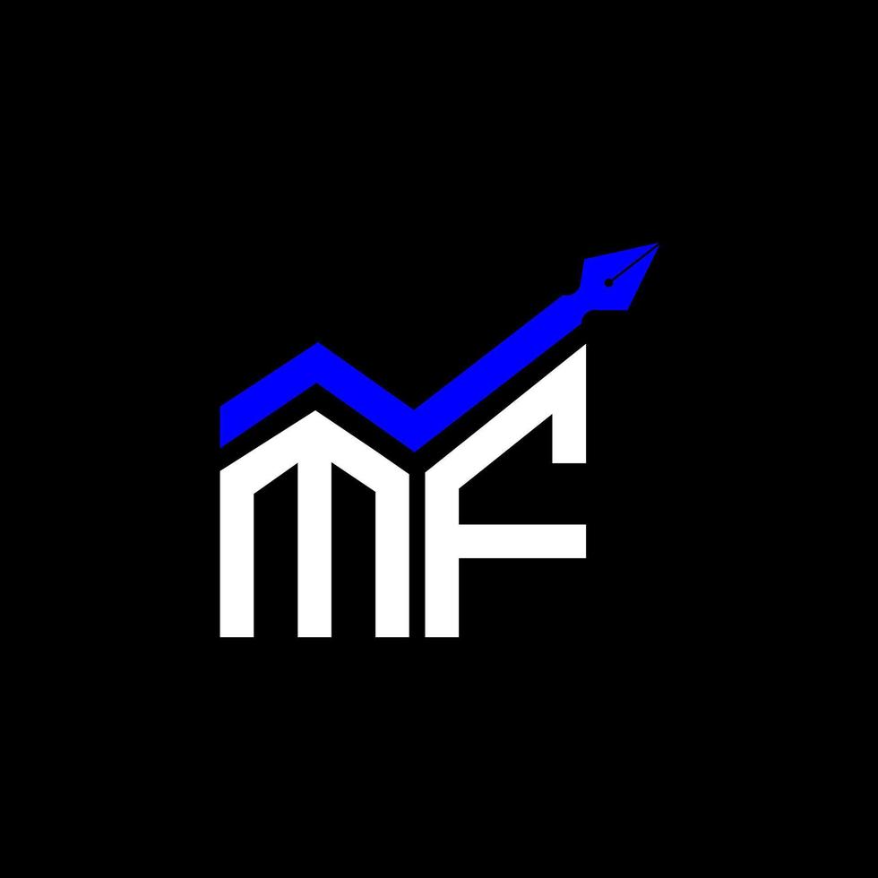 Diseño creativo del logotipo de la letra mf con gráfico vectorial, logotipo simple y moderno de mf. vector