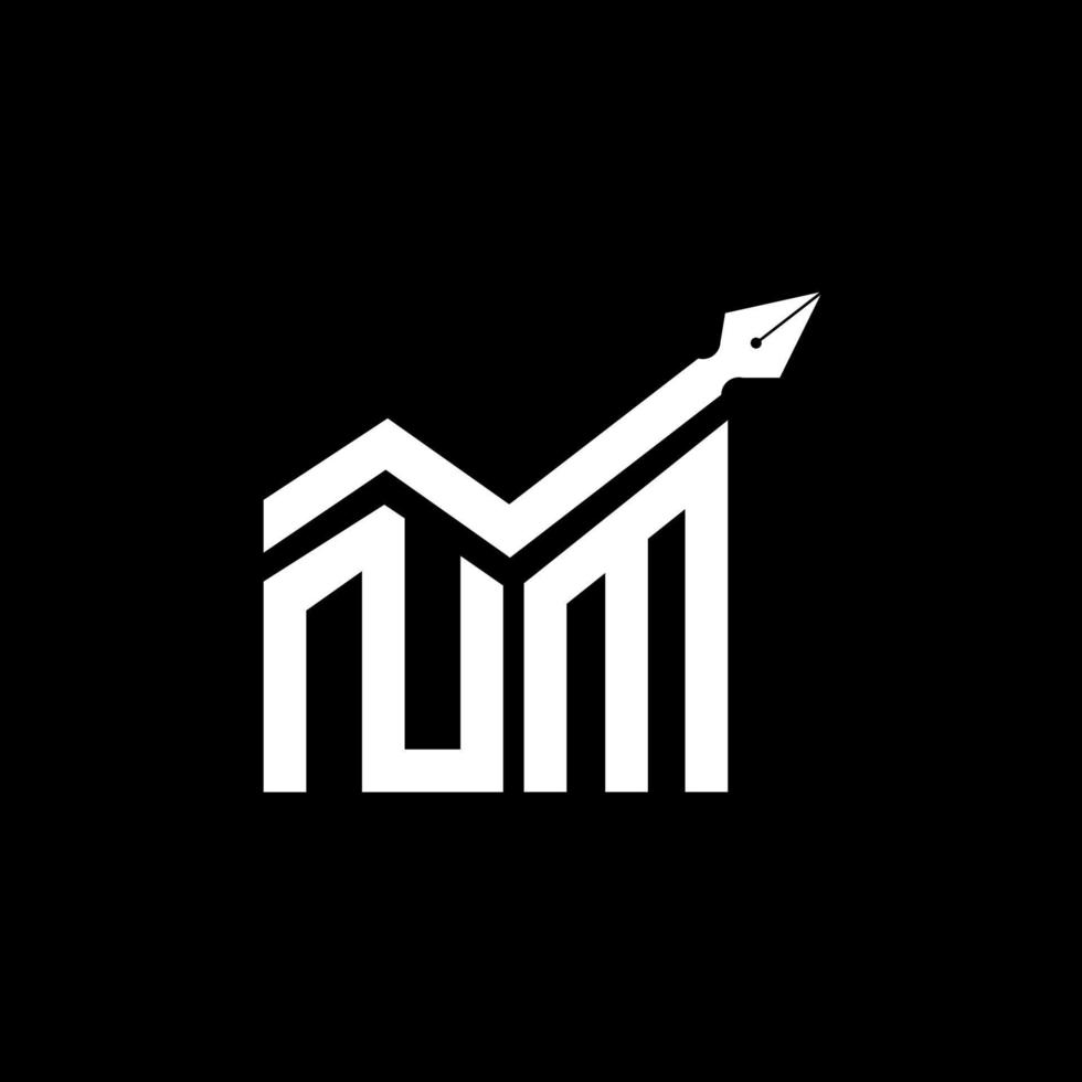 NM letter logo creative design with vector graphic, NM simple and modern logo.