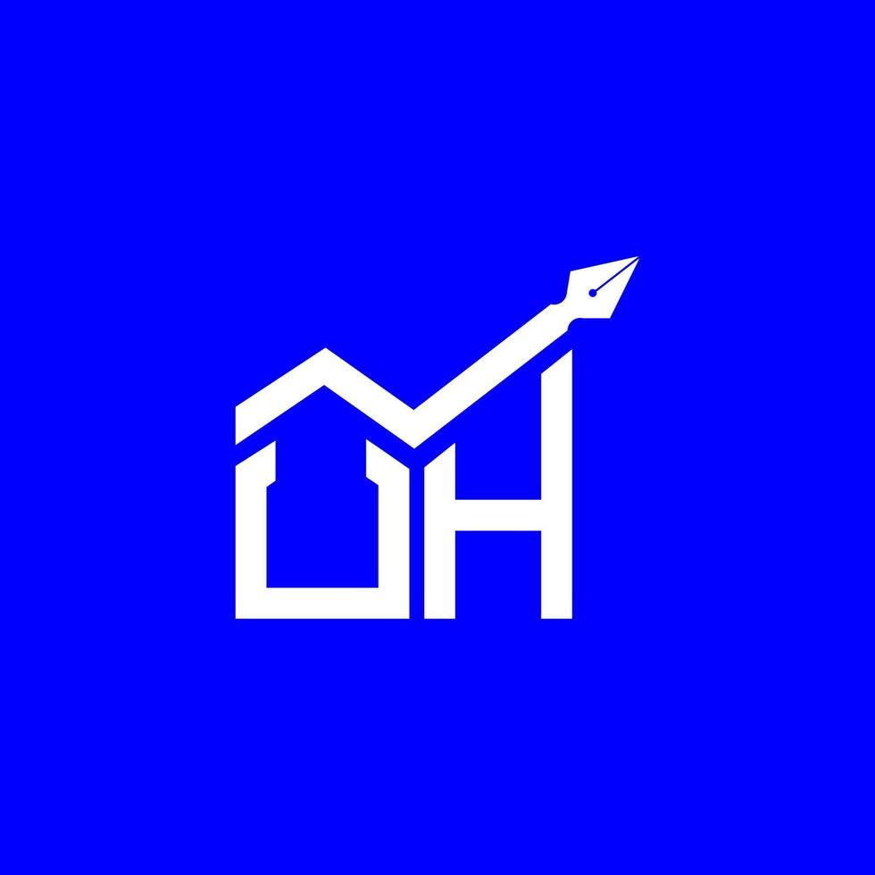 UH letter logo creative design with vector graphic, UH simple and modern logo.