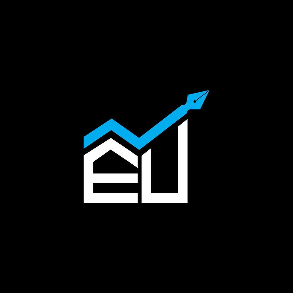 EU letter logo creative design with vector graphic, EU simple and modern logo.