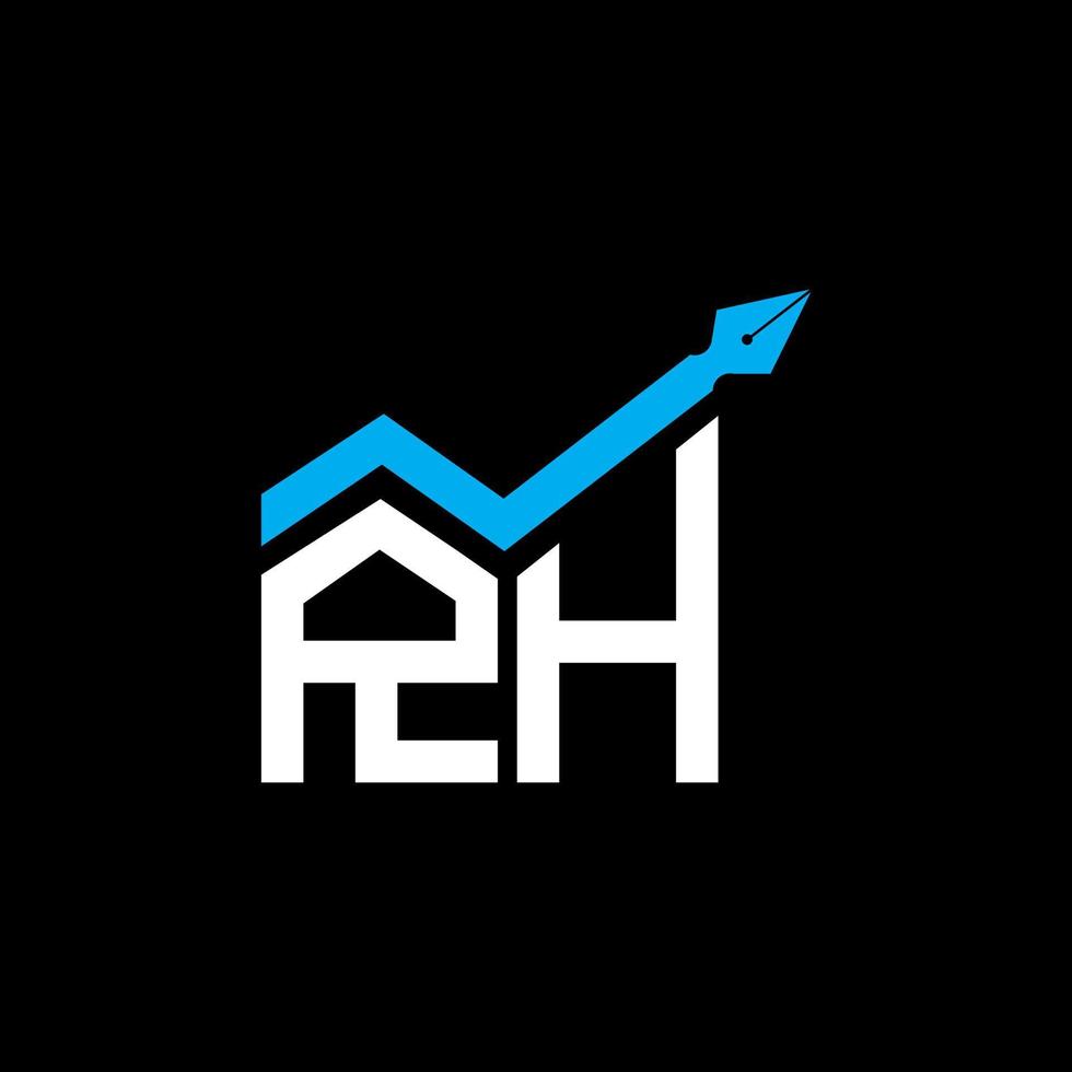 RH letter logo creative design with vector graphic, RH simple and modern logo.