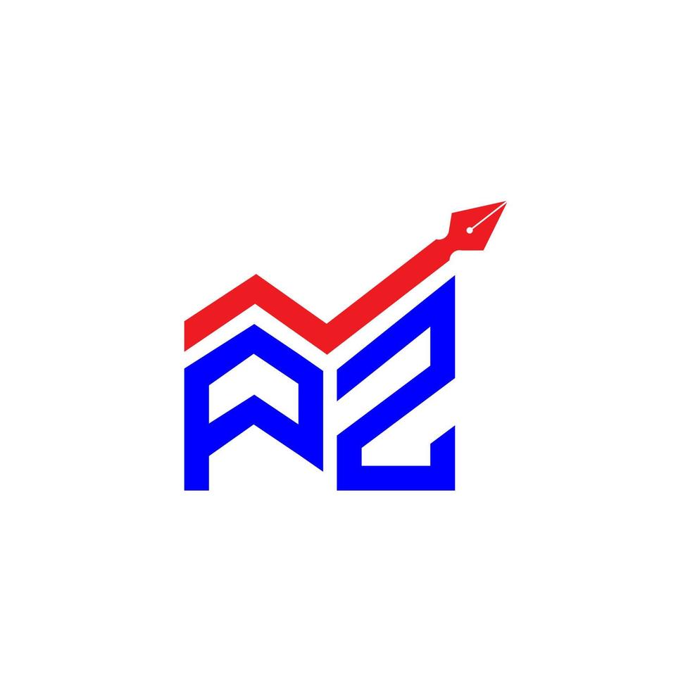 Diseño creativo del logotipo de la letra pz con gráfico vectorial, logotipo simple y moderno de pz. vector