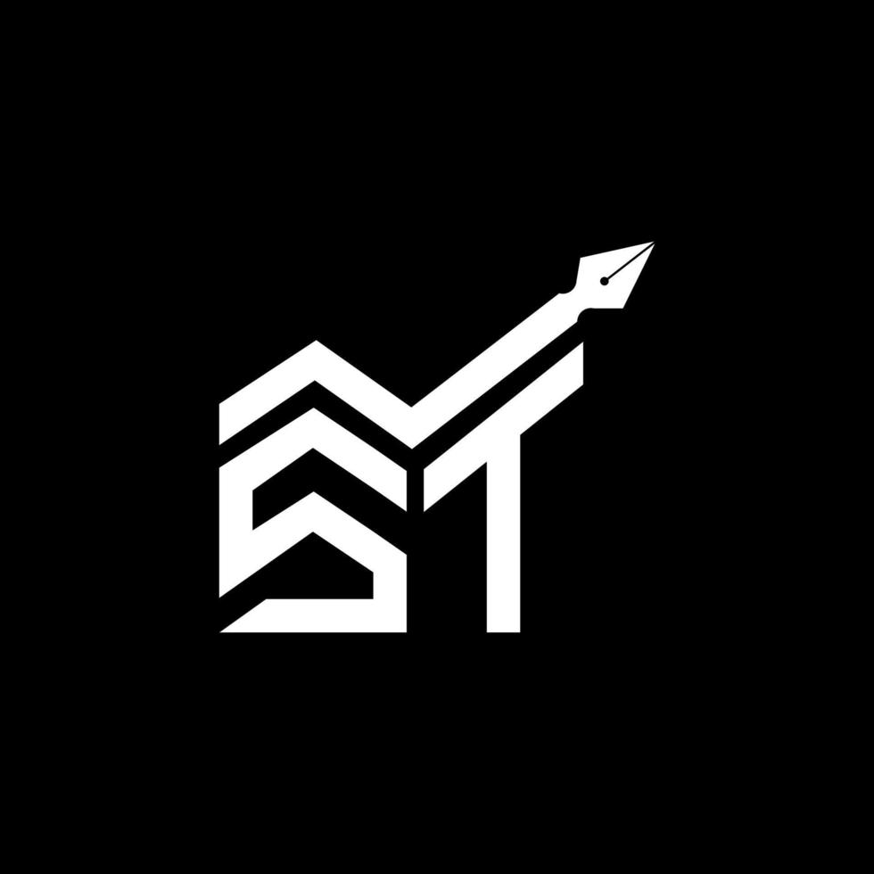 diseño creativo del logotipo de la letra st con gráfico vectorial, logotipo st simple y moderno. vector