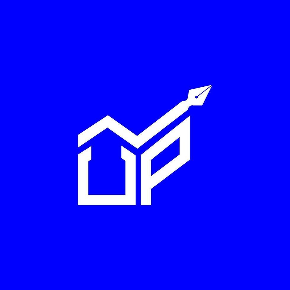 UP letter logo creative design with vector graphic, UP simple and modern logo.