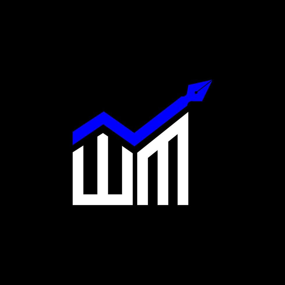 WM letter logo creative design with vector graphic, WM simple and modern logo.