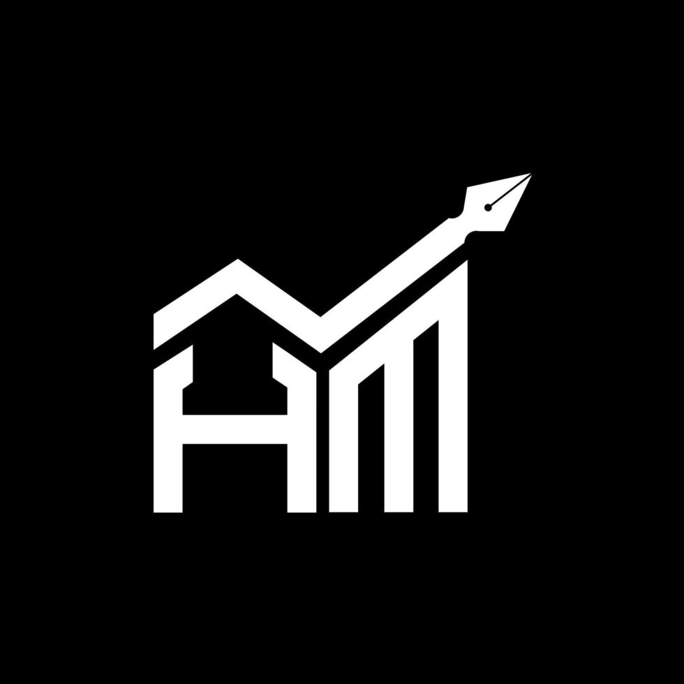 HM letter logo creative design with vector graphic, HM simple and modern logo.