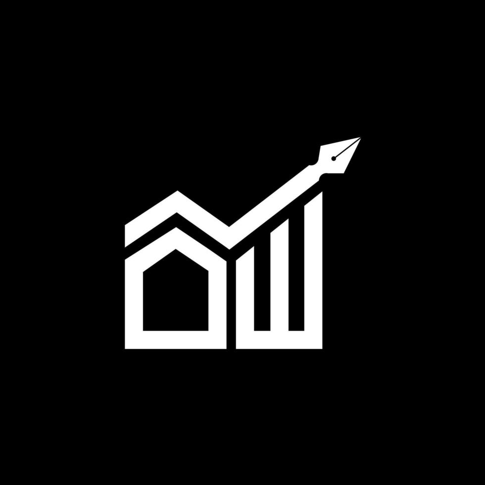 OW letter logo creative design with vector graphic, OW simple and modern logo.