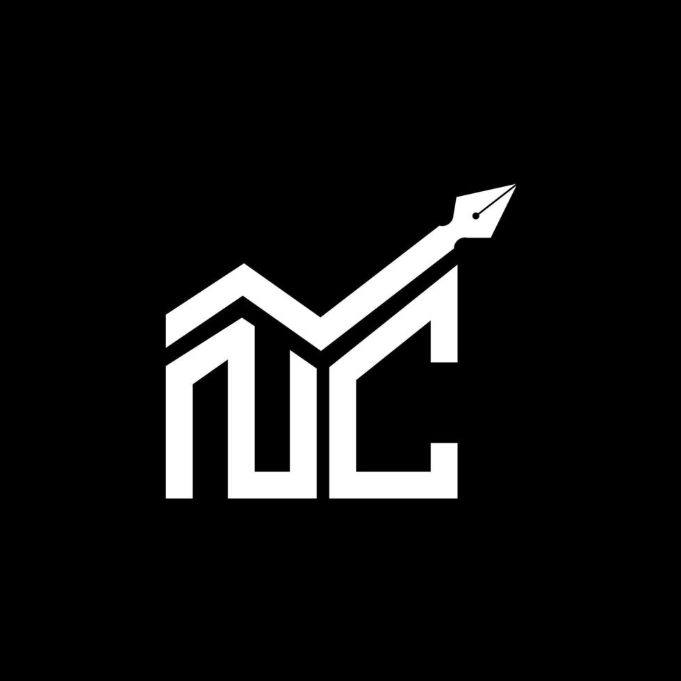 Diseño creativo del logotipo de la letra nc con gráfico vectorial, logotipo simple y moderno de nc. vector