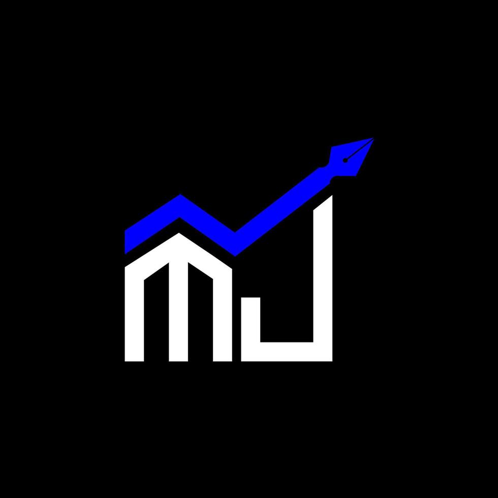 MJ letter logo creative design with vector graphic, MJ simple and modern logo.
