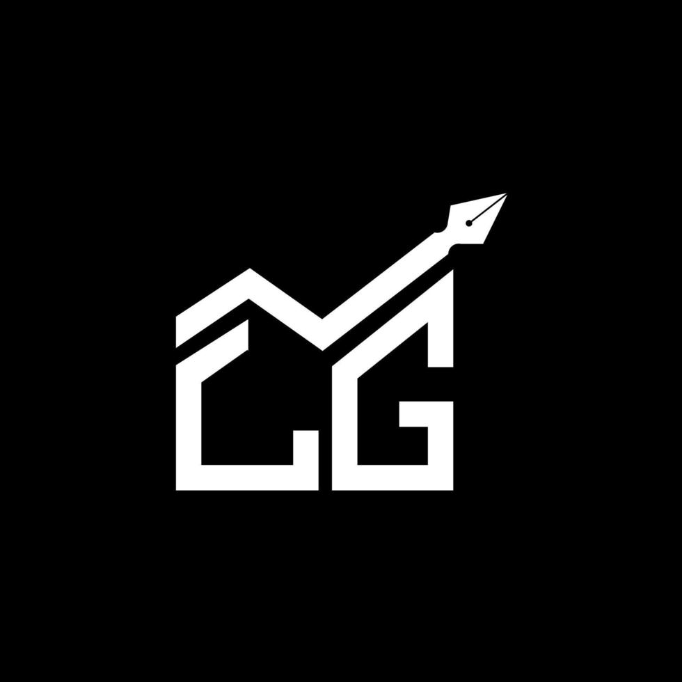 Diseño creativo del logotipo de la letra lg con gráfico vectorial, logotipo simple y moderno de lg. vector