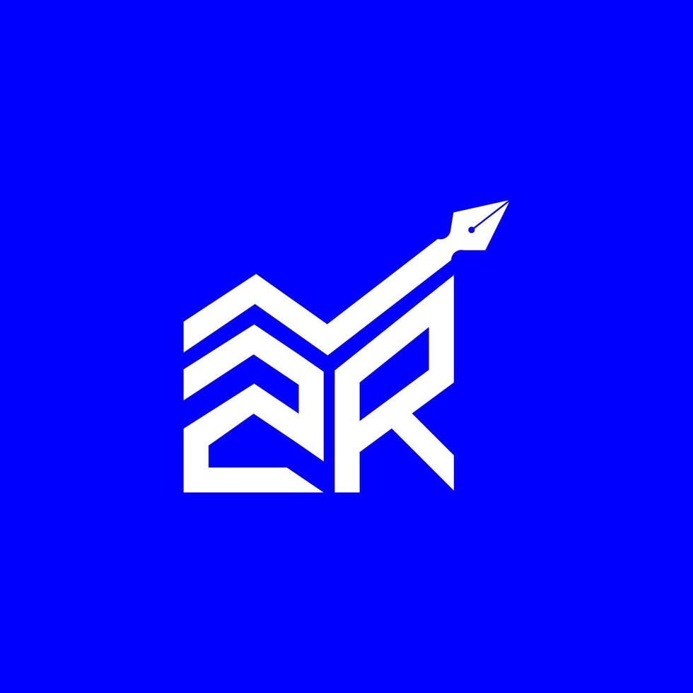 Diseño creativo del logotipo de la letra zr con gráfico vectorial, logotipo simple y moderno zr. vector