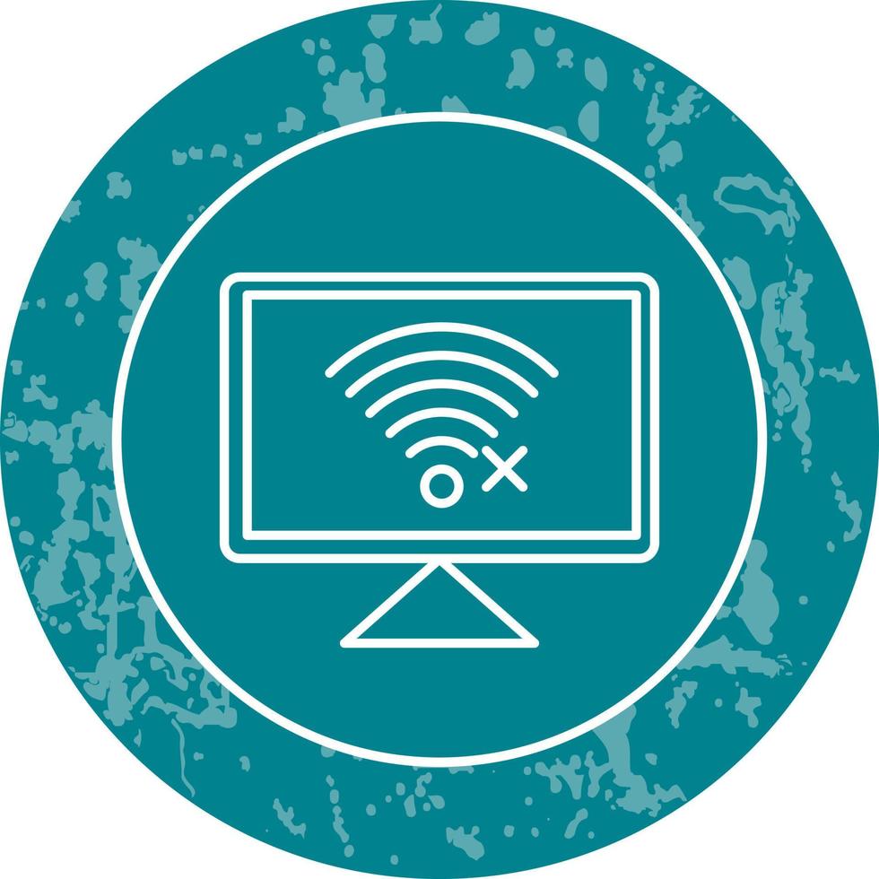 Disconnected Network Line Icon vector