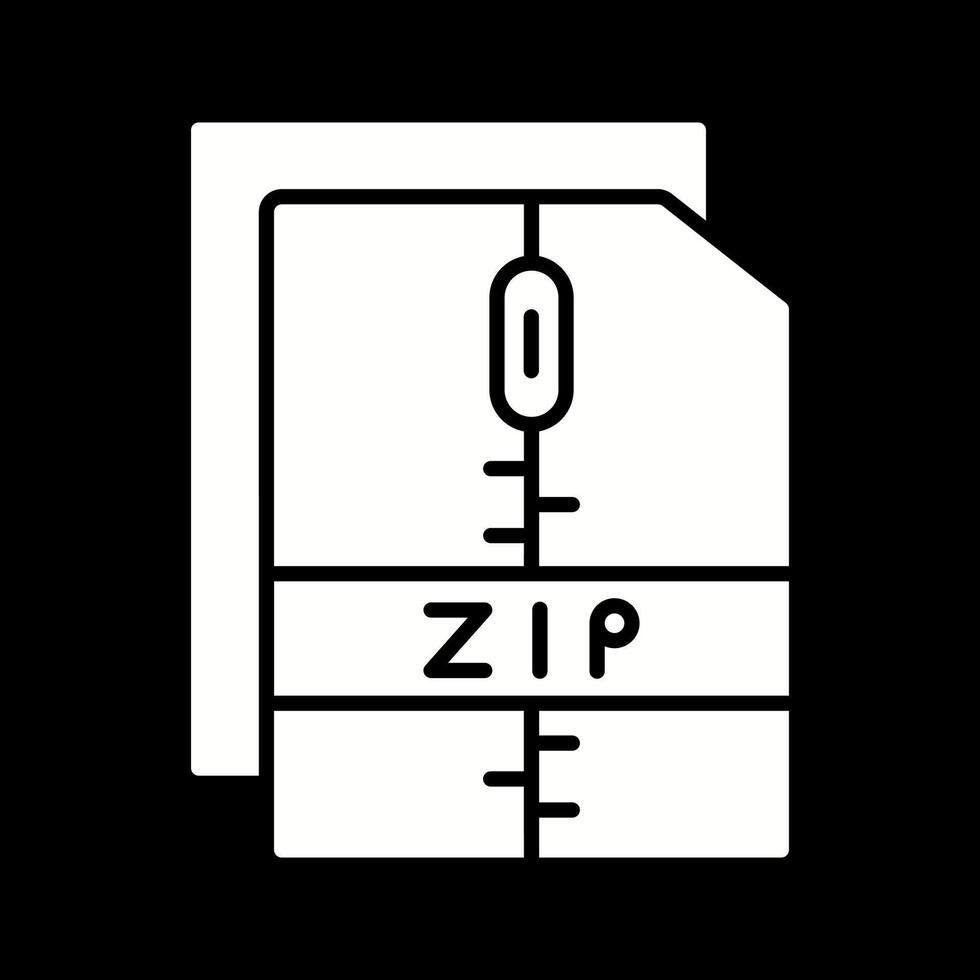 icono de vector de archivo zip