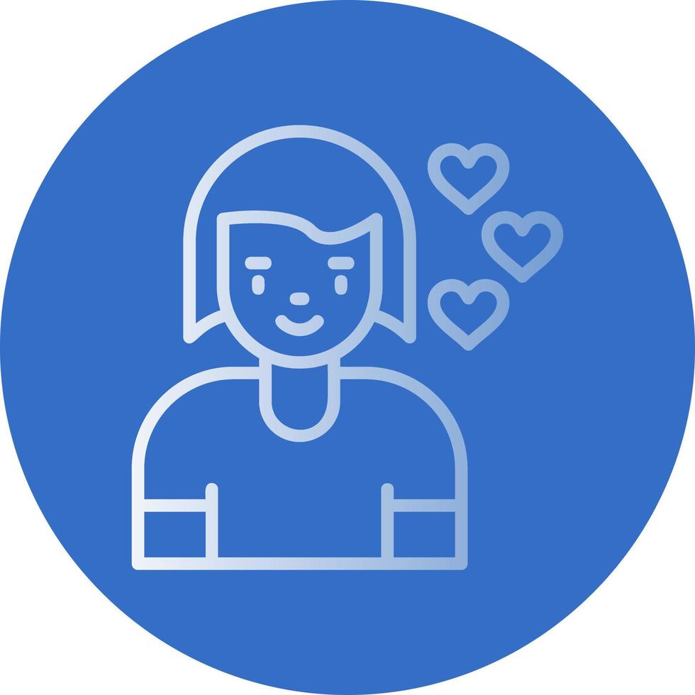 Girlfriend Vector Icon Design