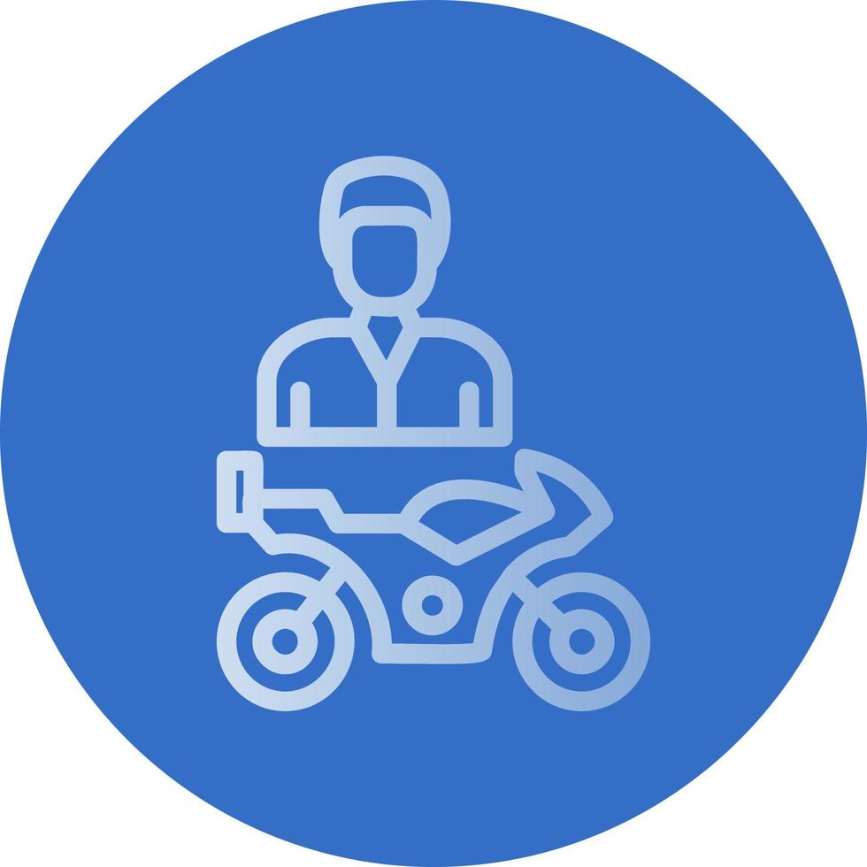 Motorcyclist Vector Icon Design