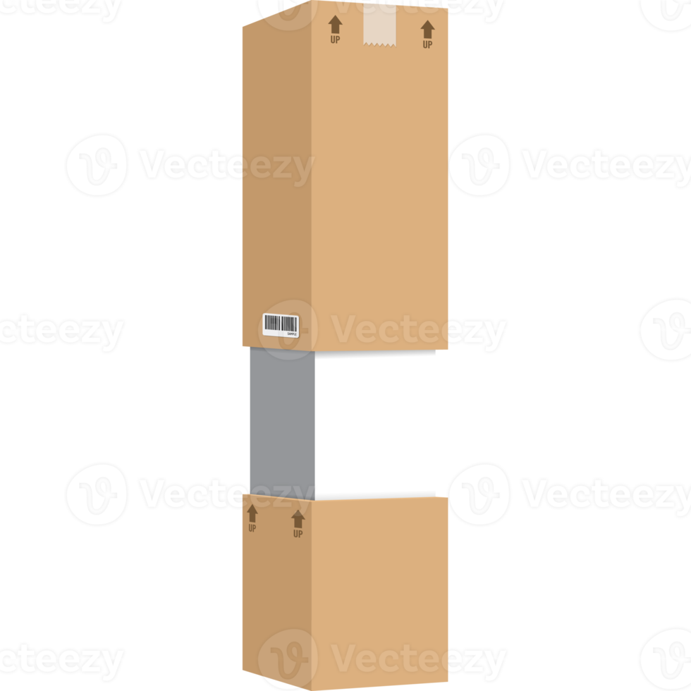 infographic template product shipping paper box Design style png