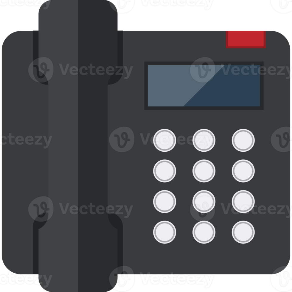 svart telefon ikon, platt design png