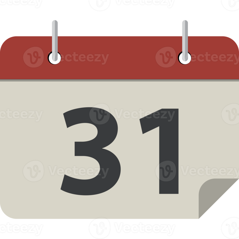 kalender med en datum siffra 31, ikon platt design png