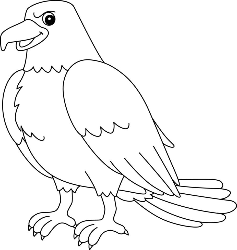 Eagle Animal Coloring Page for Kids vector