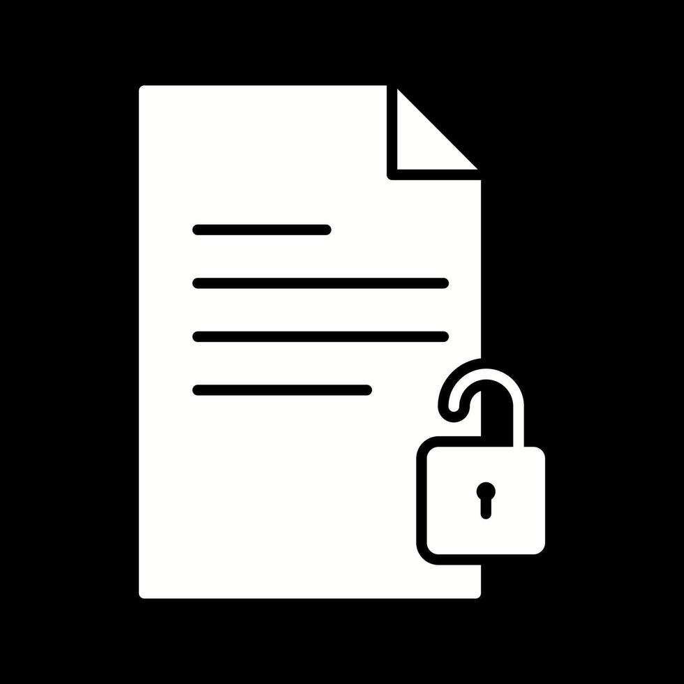 Unlock Documents Vector Icon