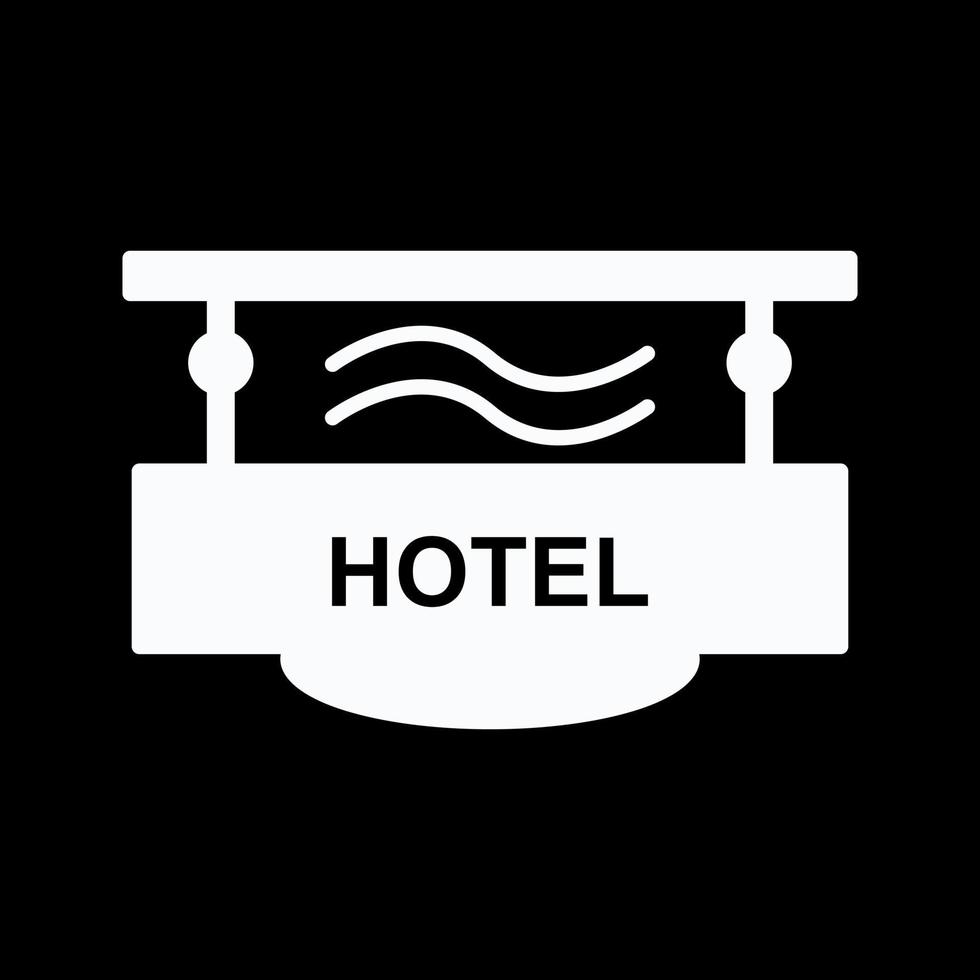 icono de vector de signo de hotel