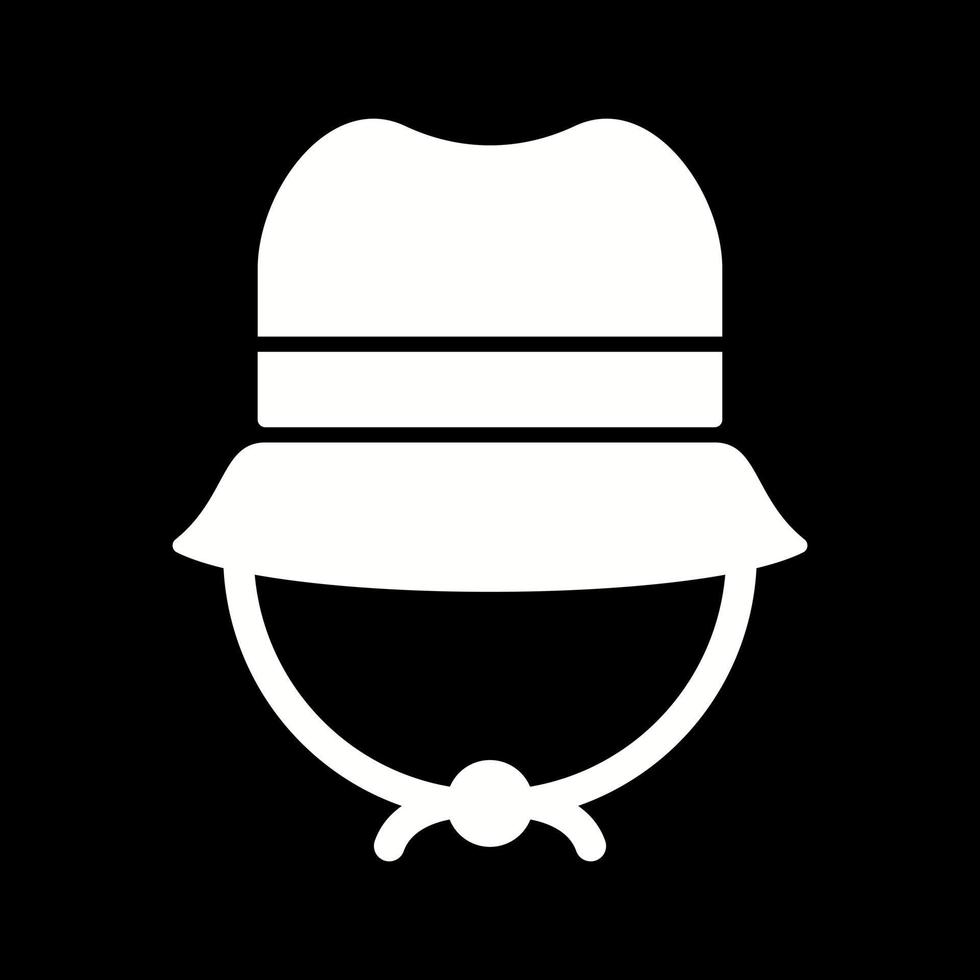 icono de vector de sombrero de camping