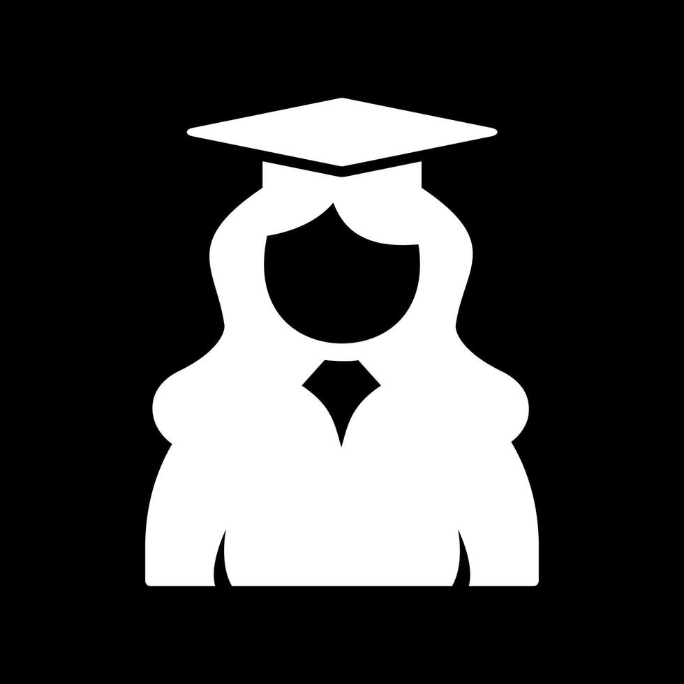 Unique Female Graduate Vector Icon