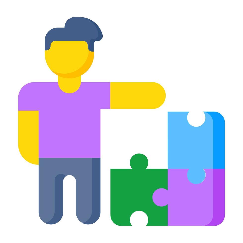 Modern design icon of problem solving vector